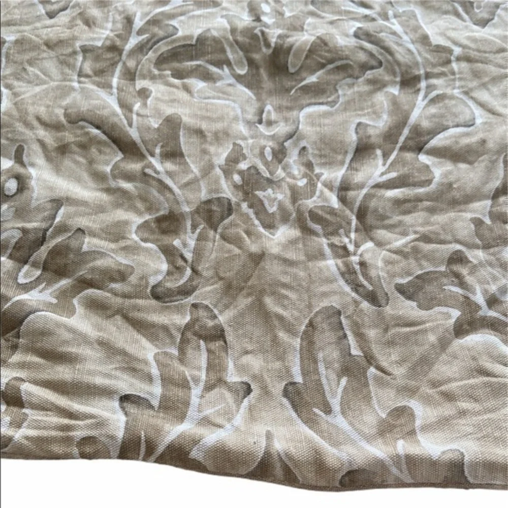 Restoration Hardware Linen Beige‎ Neutral Leaf Replacement Pillow Cover 20x20